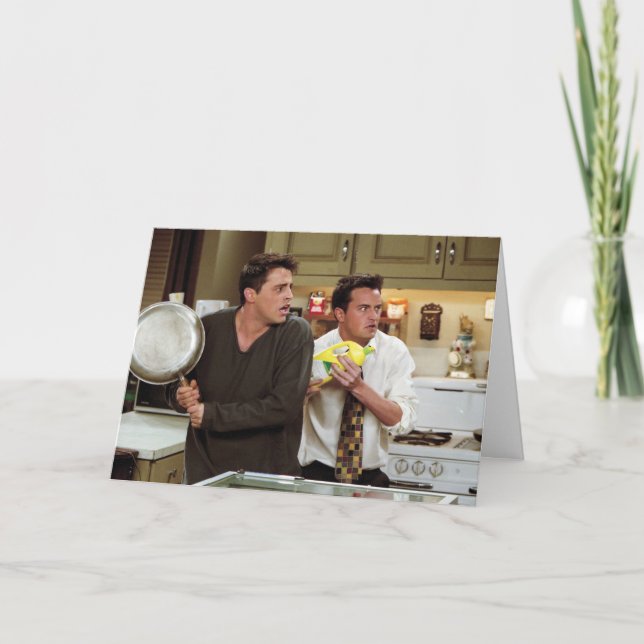 Cartão AMIGOS™| Joey & Chandler com medo (Frente)