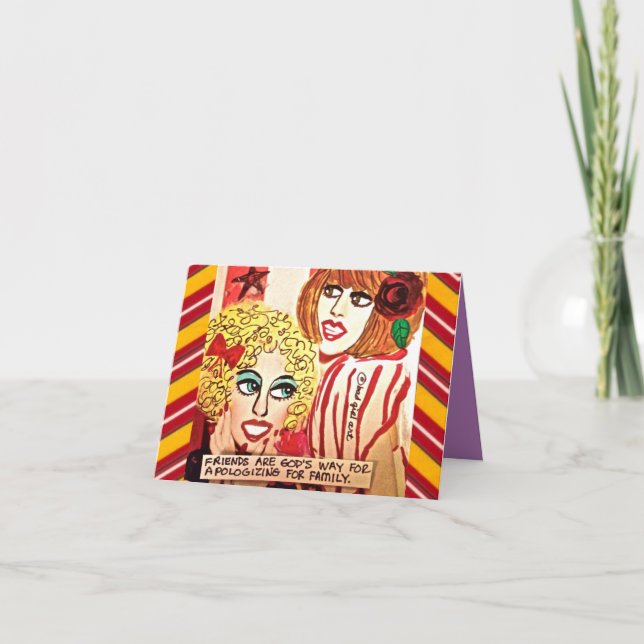 CARTÃO AMIGOS NOTECARD SÃO A FORMA DE DEUS SE DESCULPAR (Frente)