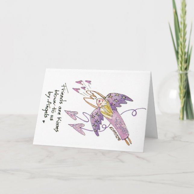 Cartão Amigos são beijos de Angel (Frente)