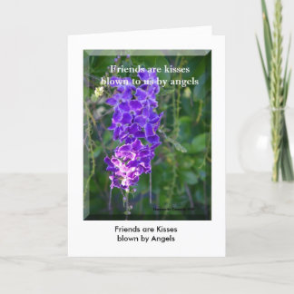 Cartão Amigos são beijos soprados por anjos, Amigo...