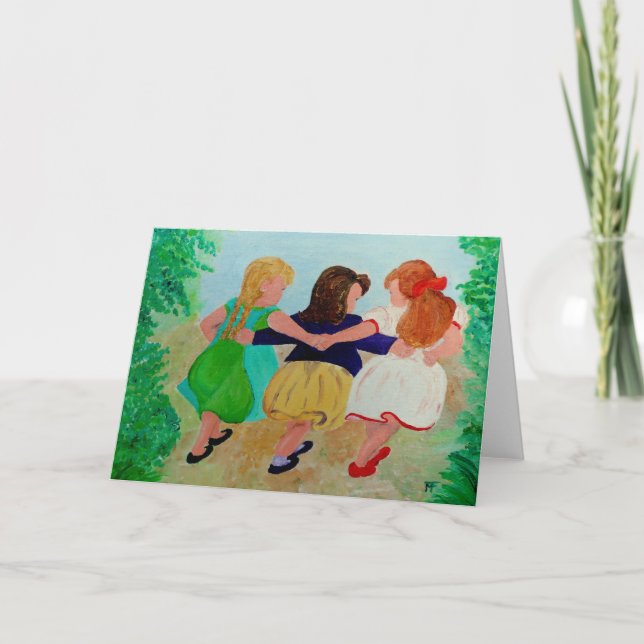 Cartão Amigos são como Anjos (Frente)