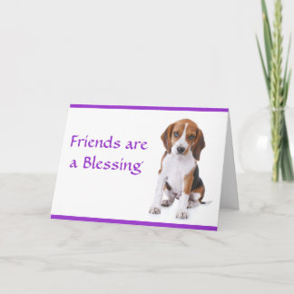 Cartão Amigos são uma Bênção Beagle Puppy Dog Card