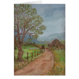 Cartão Amish Buggy indo para casa