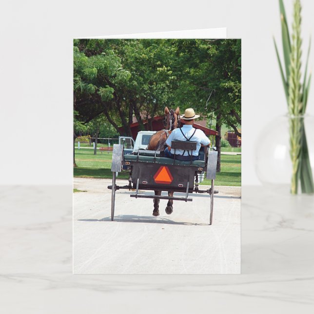 Cartão Amish Viagem (Frente)