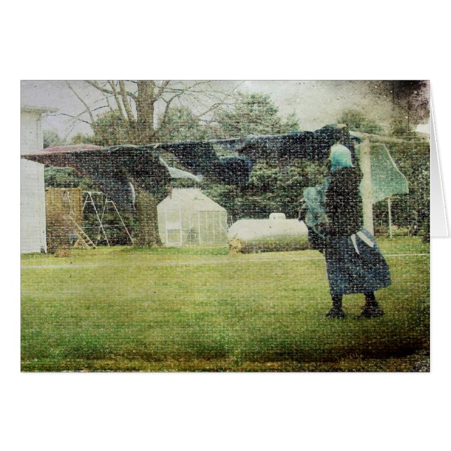 Cartão Amish Wash Day (Frente Horizontal)