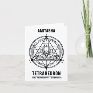 Cartão Amitabha Buddha Tetrahedron - Sagrada Geometria