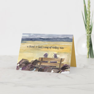 Cartão Amizade Amiga é a maneira de Deus as mulheres lago