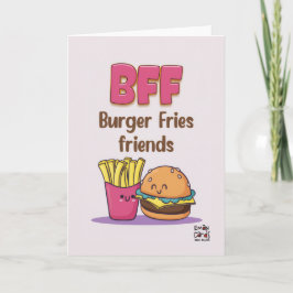 Cartão Amizade - Burger Fries Friends