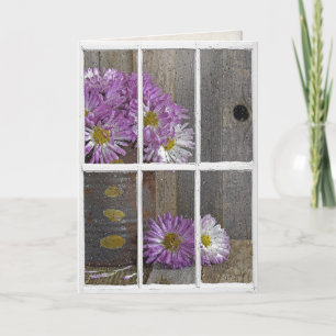 Cartão amizade chover na janela com mães