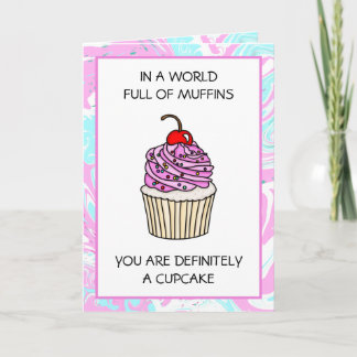 Cartão Amizade de trocadilho de Cupcake