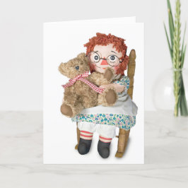Cartão Amizade Rag Doll E Teddy Bear