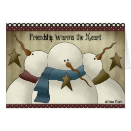 Cartão Amizade Snowman Amiga o Cartaz do Coração