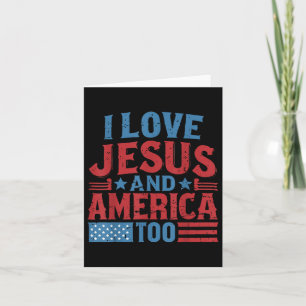 Cartão Amo Jesus América 4 de julho, Christian Indepen