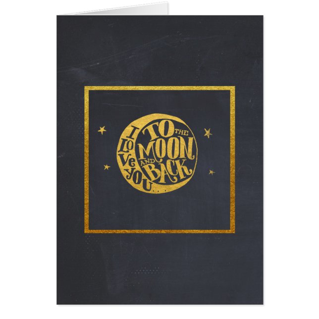 Cartão Amo-Te À Lua E Ao Romântico (Frente)