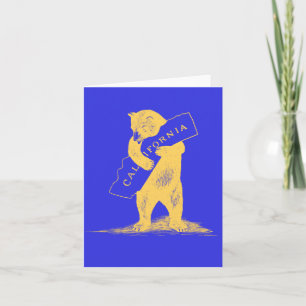 Cartão Amo-Te, Califórnia. Azul e Dourado