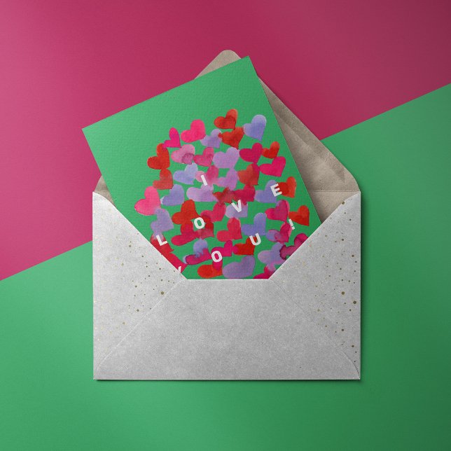 Cartão Amo-te, Cartaz de Corações de Água (Criador carregado)