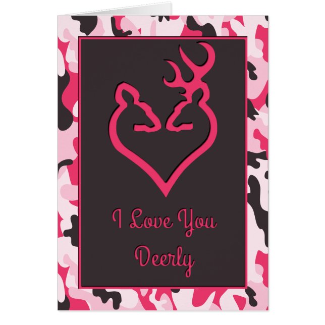 Cartão Amo-Te Demuito Pink Camo (Frente)