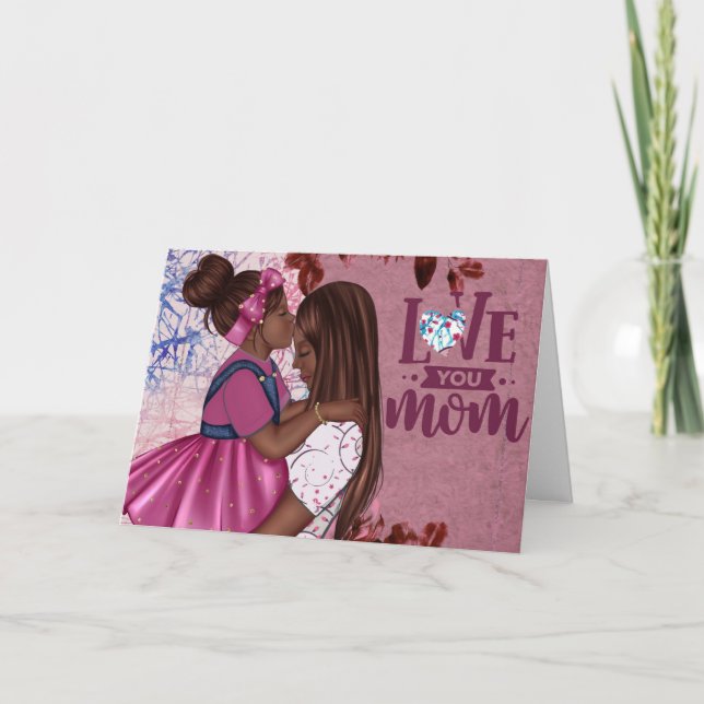 Cartão Amo-Te Mãe E Dia de as mães Filho (Frente)