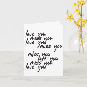 Cartão Amo-Te   Pensamento de Script Casual em Você