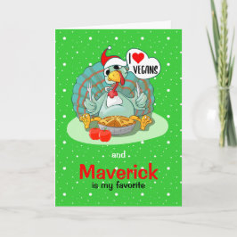 Cartão Amo Vegans e (personalizado) é o meu favorito.