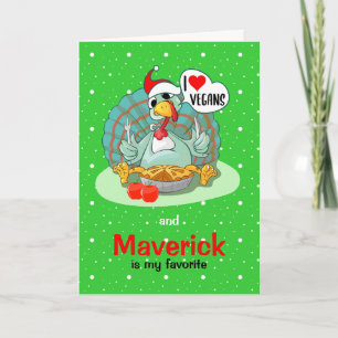 Cartão Amo Vegans e (personalizado) é o meu favorito.