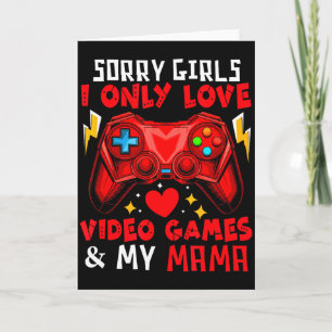 Cartão Amo Video Games E Minha Mamãe Piada Engraçada Garo