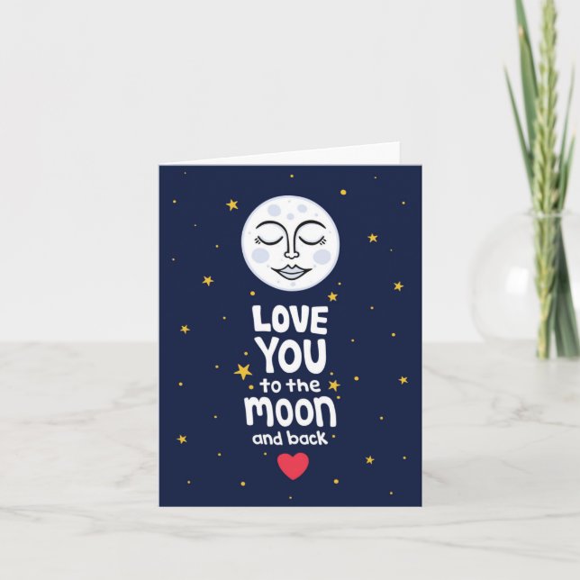 Cartão Amo Você até a Lua e de Volta (Frente)