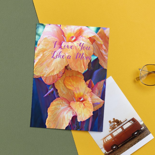 Cartão Amo Você Como uma Mãe Floral Dia das Mães (In Situ)