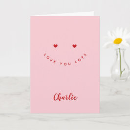 Cartão Amo Você Personalizado, Coração Minimalista Modern