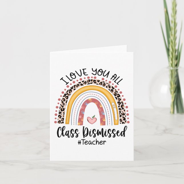 Cartão Amo Vocês Todos Cl Dispensados Arco-íris Último Di (Frente)