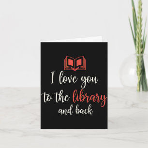 Cartão Amor à biblioteca e de volta citação engraçada de