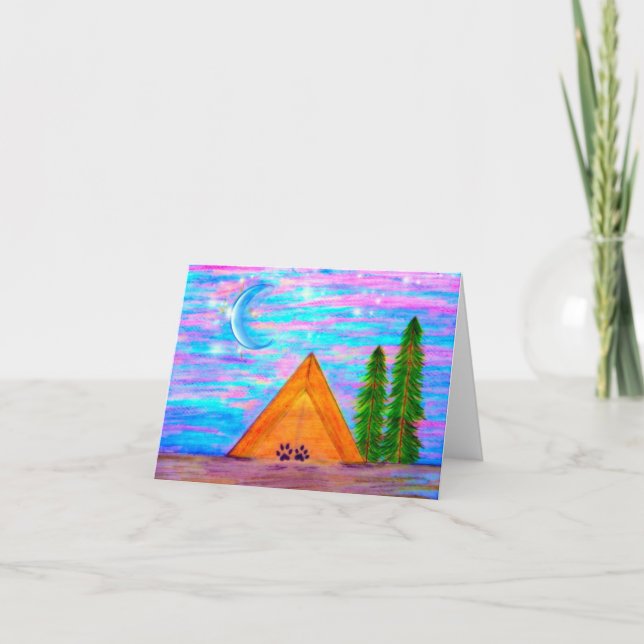 Cartão Amor à lua e à parte traseira (Frente)