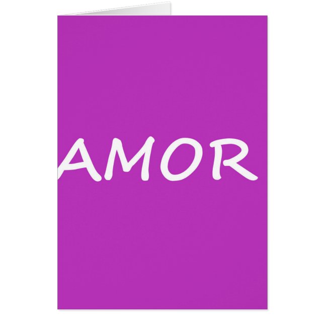 Cartão Amor, Amor Espanhol (Frente)