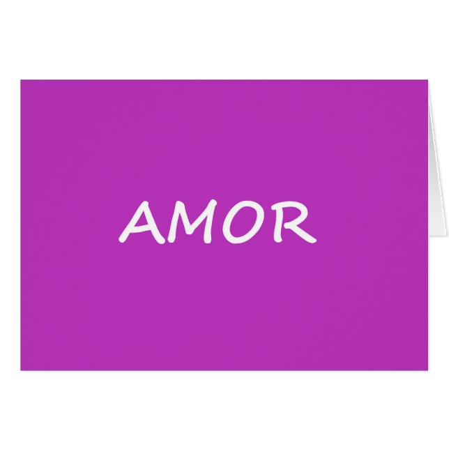 Cartão Amor, Amor Espanhol (Frente Horizontal)