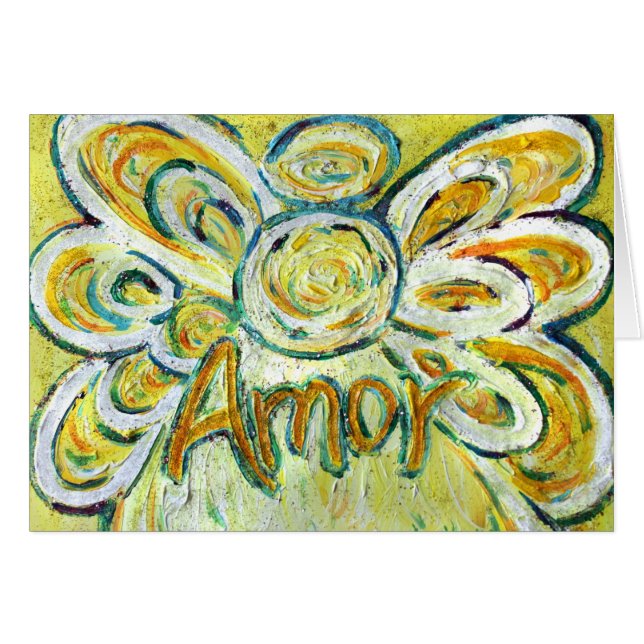 Cartão Amor Angel Greeting Card (Frente Horizontal)