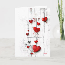 Cartão Amor ao Dia de os namorados Abstrato