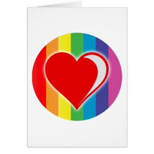 Cartão amor arco-íris