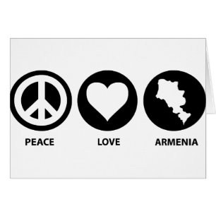 Cartão Amor Arménia da paz