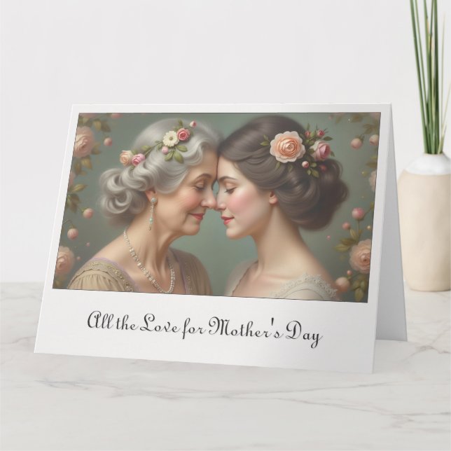 Cartão Amor Atemporal Entre Mãe e Filha (Frente)