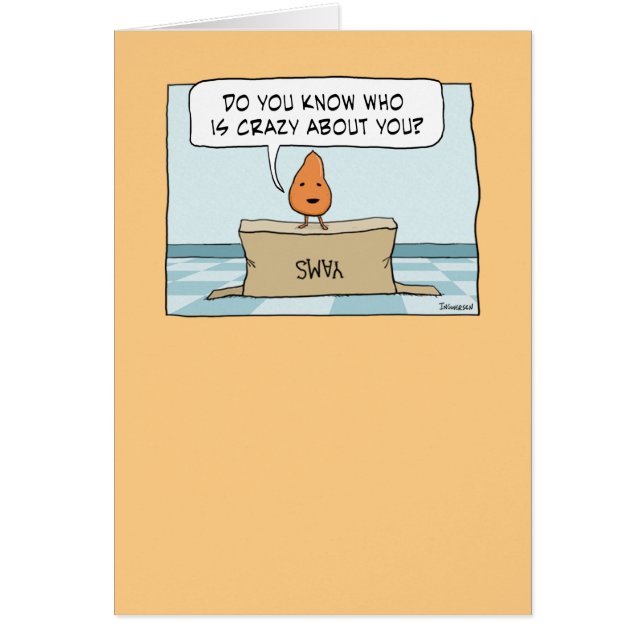 Cartão Amor bonito e engraçado do Yam (Frente)