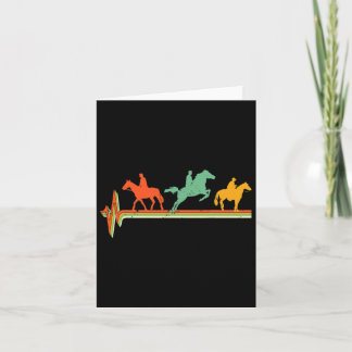 Cartão Amor Cavalo Mãe Cavalo Cavaleiro Cavaleiro Cavalei