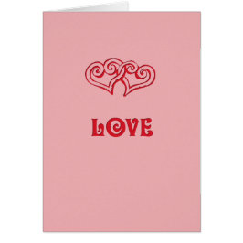 Cartão Amor com Coração Duplo