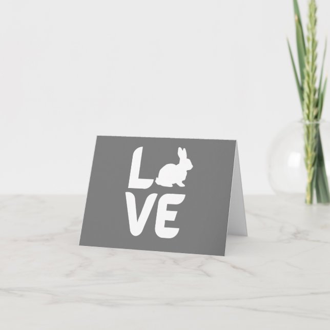 Cartão Amor com o Coelho O - VAZIO Branco Design (Frente)