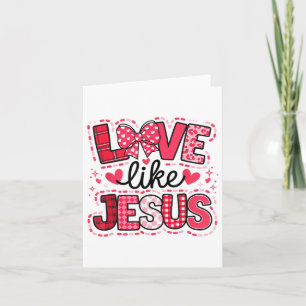 Cartão Amor Como Jesus Coquette Bow Valentine _1 