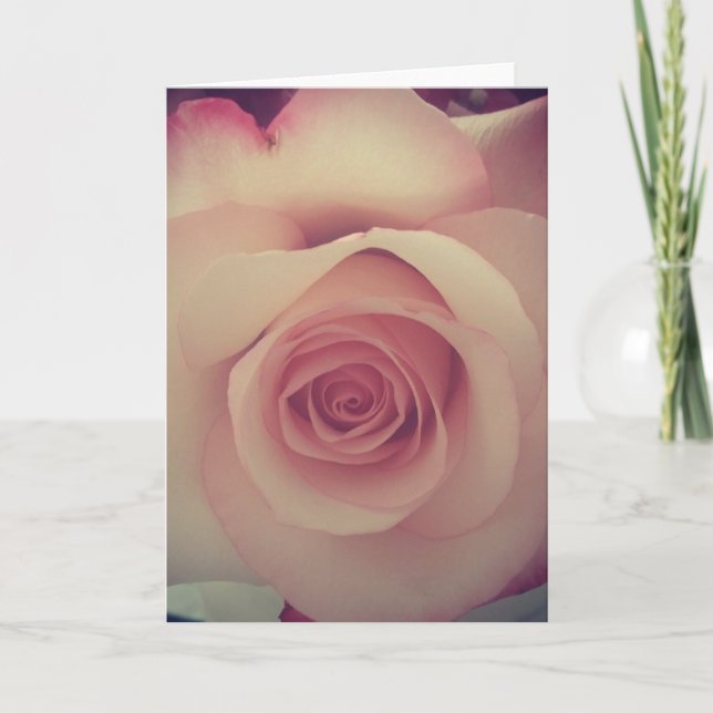 Cartão Amor cor-de-rosa (Frente)