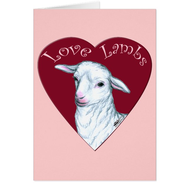 Cartão Amor Cordeiros (Frente)