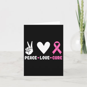 Cartão Amor Cura Fita Cor-de-rosa Sensibilização do Cance