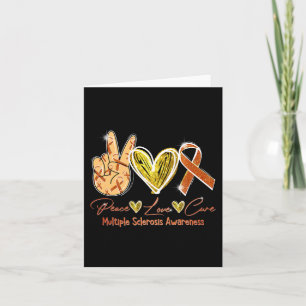 Cartão Amor Cura Múltipla Esclerose Sensibilização Laranj