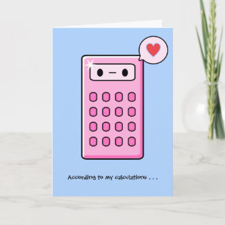 Cartão Amor da calculadora