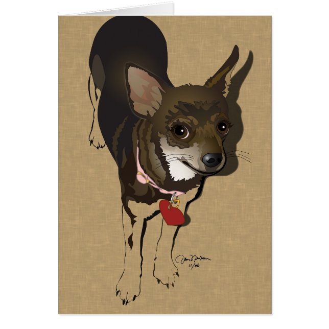 Cartão Amor da chihuahua (Frente)